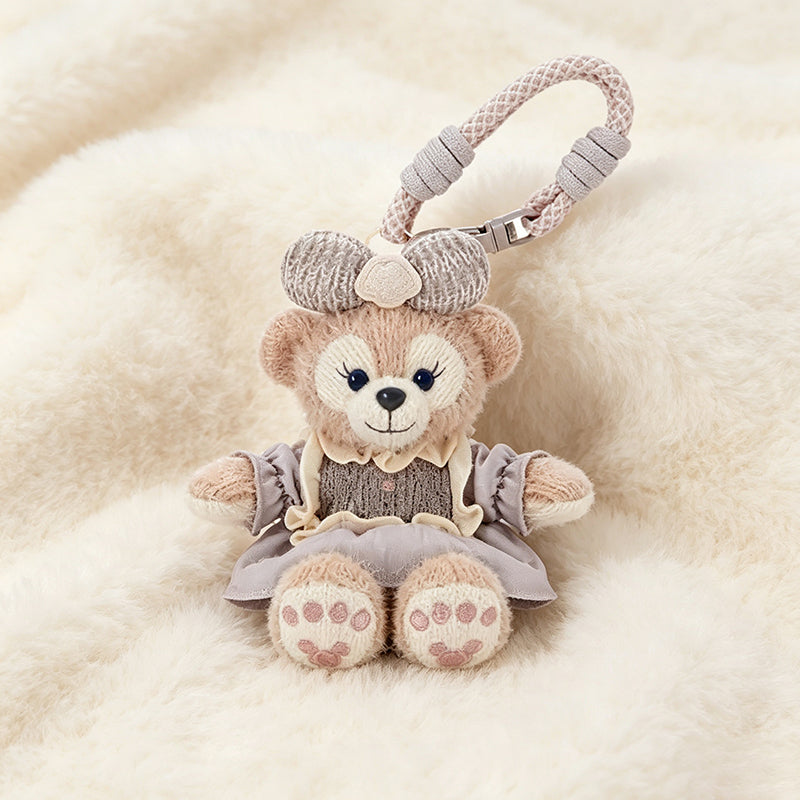 SHDL - Duffy and Friends Wearing Sweaters Plush Keychain