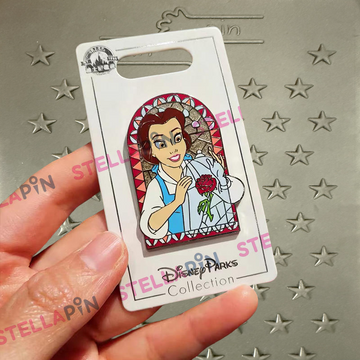 SHDL-Beauty and Beast Belle Rose Srained Glass