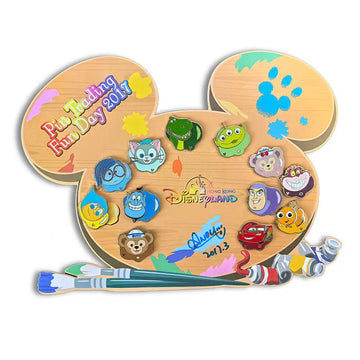 HKDL 2017 Pin Trading Fun Day palette 12 Pin Set